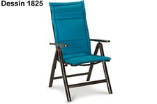Best Soft-Line 1825 Coussin de Chaise à Dossier Haut en Polyester/Coton Bleu 120 x 50 x 4 cm