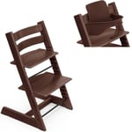 PAKKE, Stokke Tripp Trapp® chair + baby set - walnut