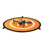 XIAODUAN Apply to - Portable Parking Apron RC Drone Quadcopter Fast-fold Landing Pad Tarmac Parking for DJI Mavic Pro/Phantom 3/4, Diameter 75cm (Orange + Blue) (Color : Color1)
