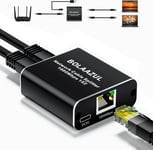 Switch Ethernet 2 Port, Rj45 Splitter 1000 Mbps, Network Lan Switch1 To 2 Gigabit Pour Ordinateur, Hub, Commutateur, Routeur, Décodeur, Télévision Numérique[X710]