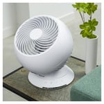 Duux Globe Table fan with remote control | LED display & touch function | Quiet desk fan with 3 speed levels | White | DXCF08UK