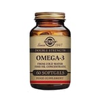 Solgar Omega-3 Double Strength Softgels - 60 count (Pack of 1) - For a Healthy