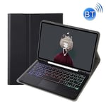 Samsung Galaxy Tab S6 Lite A610b-as Läderfodral för surfplatta med fårskinnstruktur och bakgrundsbelyst Bluetooth-tangentbord