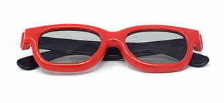 4 x Red and Black Kids 3D Childrens Glasses for Passive TVs Cinema Projectors
