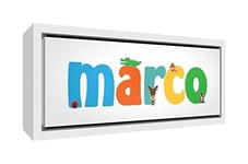 Little Helper MARCO3084-FC-15DE Impression sur toile encadrée avec nom de garçon Marco 34 x 84 x 3 cm
