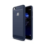 Børstet silikondeksel Huawei P10 Lite (WAS-LX1)  - Blå