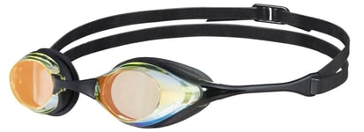 Arena Cobra Swipe Mirror Swimming Goggles - Yellow/Copper/Black