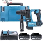 Makita DHR171 18V LXT SDS+ Rotary Hammer + 2 x 5Ah Batteries & Charger & Case
