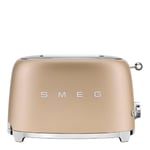 SMEG - 50's Style Brödrost 2 skivor Matt Guld
