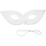 Creativ Masker - H: 7 cm B: 20 Vit Zorro 12 st