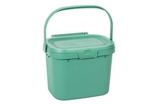 Addis 518534 Everyday Kitchen Food Waste Compost Caddy Bin, 4.5 Litre, Sage Green