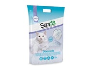 Sanicat Diamonds Litière au silicium pour chat Sans parfum Lot de 2 unités x 15 l