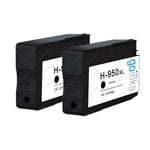2 Black Ink Cartridges for HP Officejet Pro 276dw, 8600, 8610, 8620