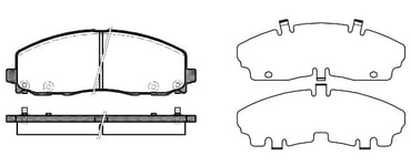 Bromsbelägg, skivbroms - Fiat - Freemont. Jeep - Wrangler, Gladiator. Chrysler - Grand. Lancia - Voyager. Dodge - Grand caravan