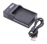 vhbw Chargeur USB de batterie compatible avec Nikon D3400, D5600, D3500, D3100, D3200, D3300 batterie appareil photo digital, DSLR, action cam