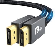VESA Certified Displayport Cable, Ivanky DP to DP Cable 144Hz/2M, Support 3D, 4K