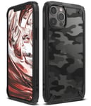 Ringke Fusion-X Compatible with iPhone 12 Pro, iPhone 12 Case Cover, Shockproof Heavy Duty TPU Bumper with Hard Back Phone Case - Camo Black