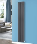 NRG 1800x272mm Vertical Flat Panel Designer Bathroom Tall Upright Central Heating Premium Radiator Anthracite Double Column