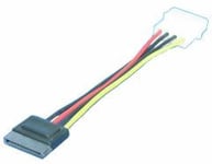 Logilink Cs0003, 0,15 M, Sata 15-Stift, Molex (4-Stift), Hane, Hona, Rakt