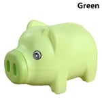 Money Box Cartoon Pig Shaped Piggy Cash Bank Green 19cmx10cmx11cm