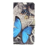 Etui for Samsung Galaxy A10 - Blå Sommerfugl