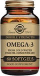 Solgar Omega-3 Double Strength Softgels - 60 Count (Pack of 1) - for a Healthy H