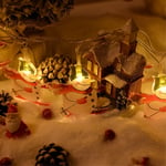 1,5 m 10 LED-lampor Santa Claus String Light Dekorativ - Skid snögubbe