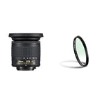 Nikon AF-P DX NIKKOR 10-20mm f/4.5-5.6G VR Lens - Black & Walimex Pro UV filter slim MC 72 mm