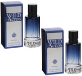 2 x Wild Action Mens Perfume EDT for him Smell a Like Sauvage Elixir 100ml each
