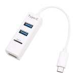 Kurphy 3 Ports USB C HUB Type C Splitter with TF Card Reader for Macbook Pro iMac PC Laptop Notebook Accessories USB-C Hub