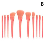 Makeup Brushes Set Cosmetic Foundation Concealer Blush Shadow B Red