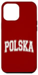 Coque pour iPhone 13 Pro Max Polska Pologne Varsity Style maillot de sport