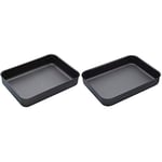 KitchenCraft MasterClass Professional Hard Anodised Non-Stick Roasting Tins, 37 x 26.5 cm, 42 x 31 cm