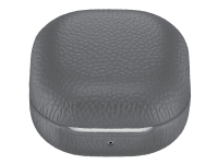 Samsung Leather Cover EF-VR180 - Skydd laddningsfodral för trådlösa öronsnäckor - mjukt kalvskinn - grå - för Galaxy Buds Live, Buds Pro