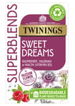 Twinings Superblends Sweet Dreams Tea - Raspberry, Passionflower & Valerian Root Herbal Tea Infusion with Niacin (Vitamin B3) - Sleep Tea, 20 Biodegradable Tea Bags