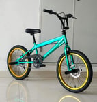 GASLIKE 20-Inch BMX Bike, Stunt Action Fancy BMX Bicycle, Suitable For Beginner-Level to Advanced Riders Street BMX Bikes,E