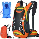 YJIUJIU Hydration Packs Breathable Hydration Backpack for Cycling Rucksack Running Bags And Mountaineering Marathoner Outdoor Fits Men Women with 2L Water Bladder Bag,orange