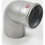 EuroPipe 110 x 87,5° böj rostfritt stål AISI 304 EN1.4301
