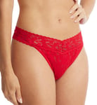 Hanky Panky Women's Signature Lace Original Thong Panty, Red, One Size