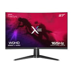 [B-Grade] X= XC27WQ 27" VA 1440p 165Hz FreeSync/G-Sync Compatible DP HDMI Curved RGB Gaming Monitor with speakers