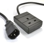 Pro Elec Câble d'alimentation IEC C14 vers Prise Britannique 10 A Noir 0,5 m