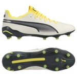 PUMA King Ultimate FG/AG Voltage - Alpin snö/Grå/Yellow Blaze Dam, storlek 37½