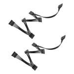 2PCS 15 Pin SATA Extension Hard Drive Cable 1 Male to 5 Female Supply Splitter A