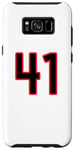 Coque pour Galaxy S8+ Numéro #41 Numéro universitaire rouge noir