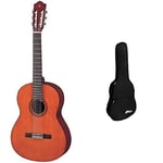 Yamaha CS40II Classical Guitar for Learners, 3/4 Size - Traditional Western Body - Natural & Tiger Classical Guitar Bag - 3/4 Size
