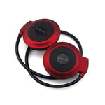 MP3 Player Bluetooth Headphone, Wireless MP3 Player With FM Radio, Stereo Earphone TF Card MP3 Max to 32GB Ou Rui Ka Ke Ji (Color : Red)