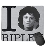 Alien I Heart Ripley Customized Designs Non-Slip Rubber Base Gaming Mouse Pads for Mac,22cm×18cm， Pc, Computers. Ideal for Working Or Game