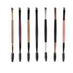 Double Sided Ended Eyebrow Makeup Wand Brow Shaping Angled Ey Black Rod Silver Tube