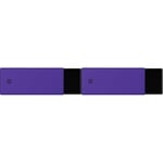Emtec ECMMD8GC352 - Clé USB - 2.0 - Séries Runners - Collection Brick C350-8 Go - Métal en Alliage de Zinc - Noire/Violette (Lot de 2)