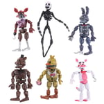 6 Inch Five Nights At Freddy S Set Of All Nightmare Articulate One Size